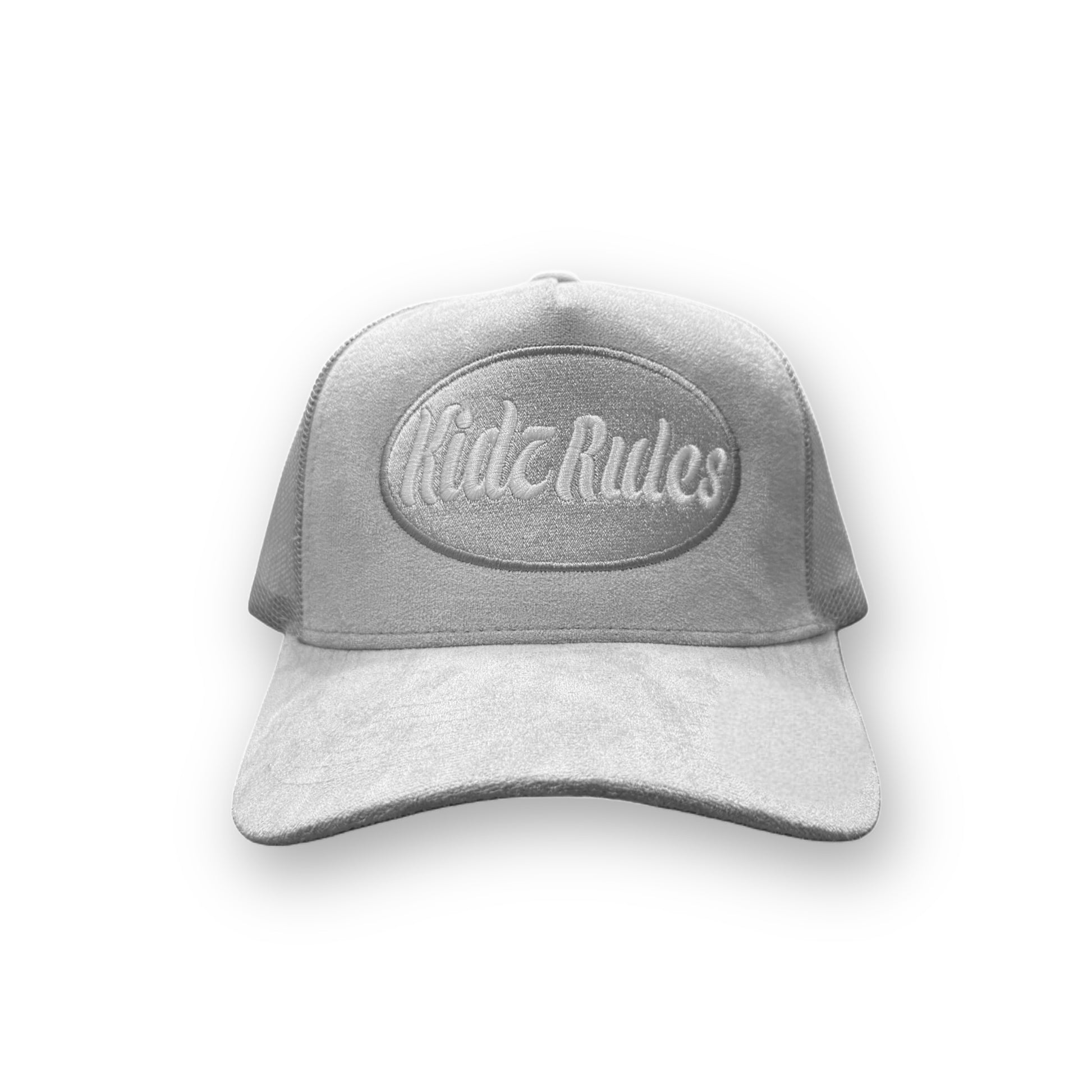 Kidz Rules “TRUCKER HAT” grey suede