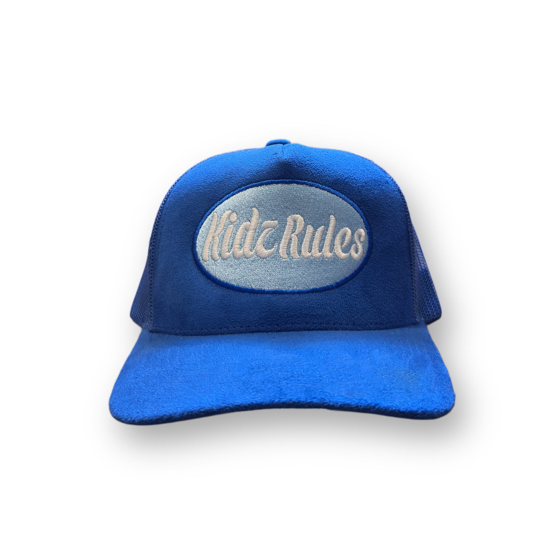 Kidz Rules “Trucker Hat” blue suede